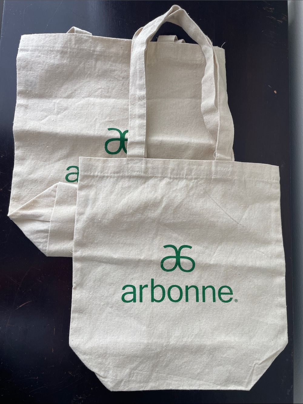 Arbonne Natural Canvas Tote with Green Logo